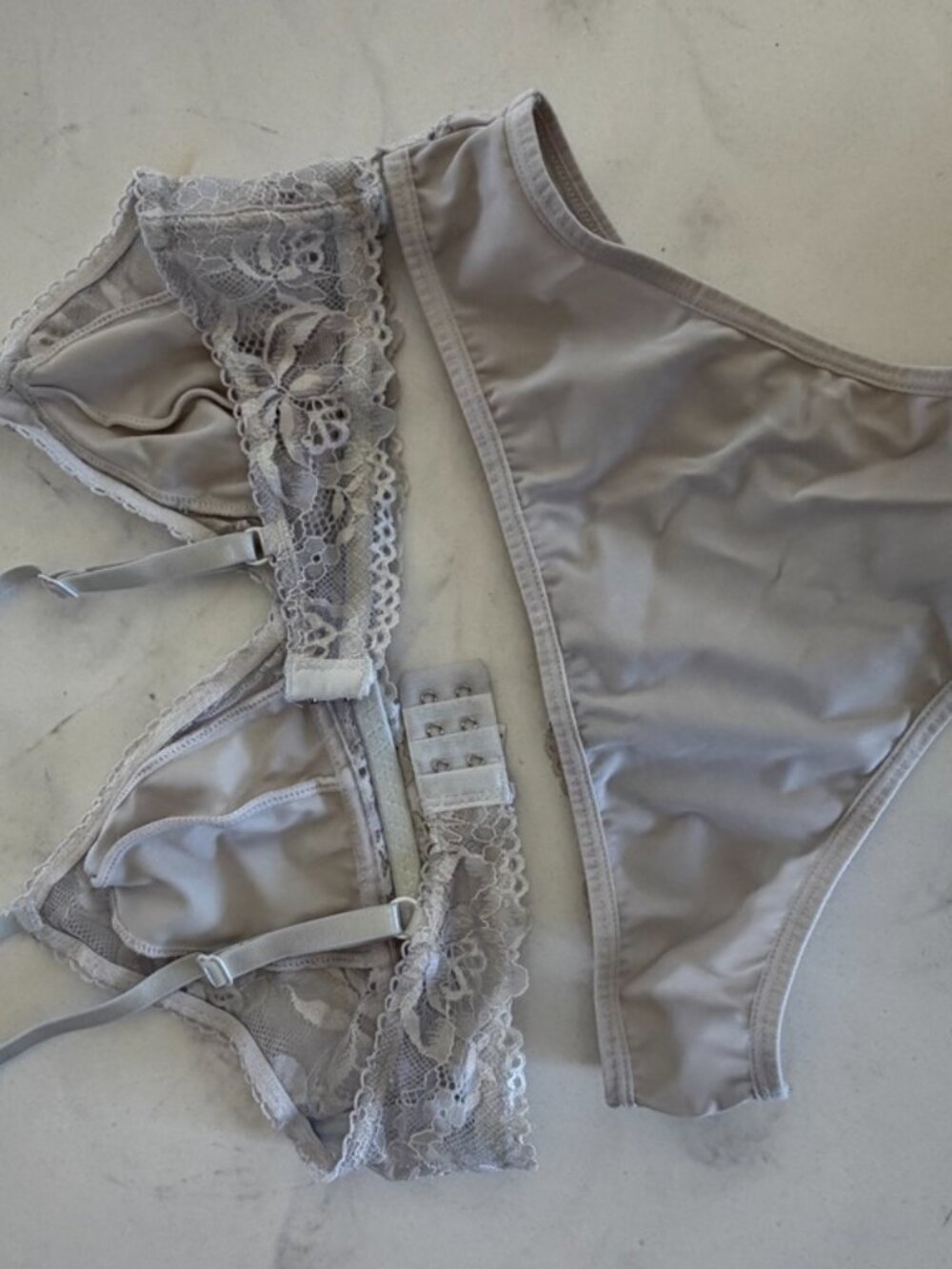 PetitDoll 2pc Lace Trim Wireless Bralette & Panty Set - Picture 6 of 9